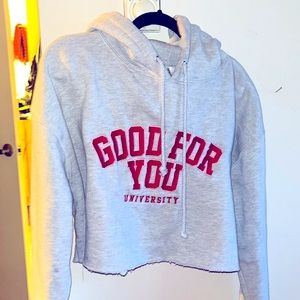 GOOD FOR YOU CROP HOODIE❤️ worn once!